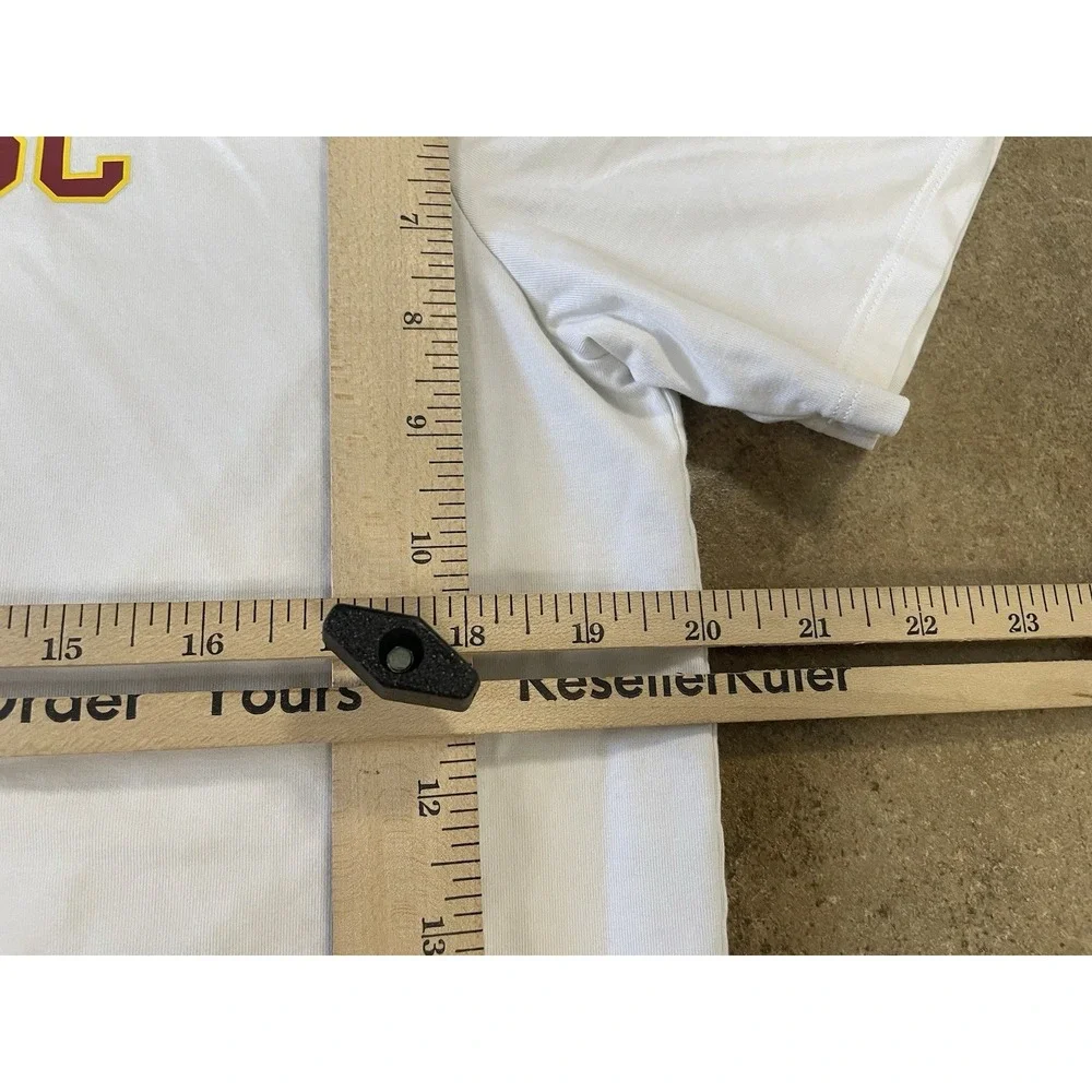 Lululemon Men's Size M USC Trojans Graphic T-Shirt Pima Cotton Blend White